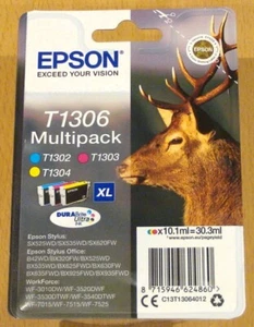 Cartuchos de tinta originales Epson T1306 Multipack (T1302 T1303 T1304) *2027* - Imagen 1 de 3