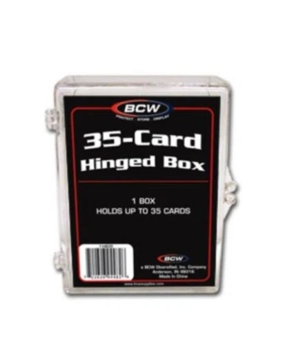 4 BCW 35 Card Hinged Boxes for Trading Cards
