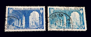 France Cloister of St. Wandrille Abbey, 1949 -51 / SC 623 / SC649 Used - Picture 1 of 1