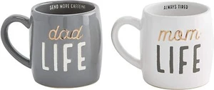 Mud Pie E1 We Are Family 12oz Parent Life Mug Set, 12 oz, 10350002 DEFECT - Picture 1 of 5