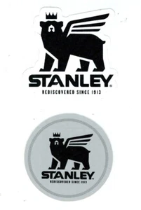 VASOS/TAZAS/TAZAS/PINTAS STANLEY REDESCUBIERTOS DESDE 1913 LOGOTIPO PEGATINA CALCOMANÍA NUEVO - Imagen 1 de 5