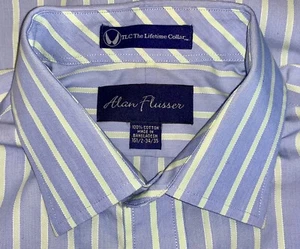 Alan Flusser Men's 15 1/2-34/35 Classic Fit Long-Sleeve Striped Dress Shirt - Picture 1 of 3