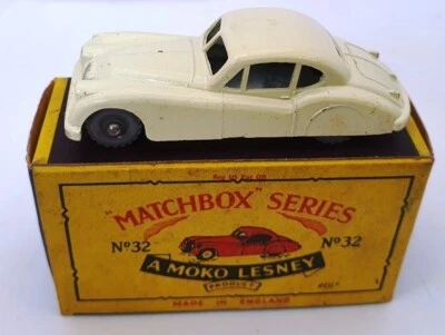 1957 MOKO LESNEY MATCHBOX No 32a ~ JAGUAR XK140 Coupe IN ORIGINAL B4 Series BOX - Image 1 of 4
