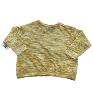 Old Navy Toddler Girls Size 2T Long Sleeve Waffle Knit Top Shirt Marled Yellow - Picture 1 of 7