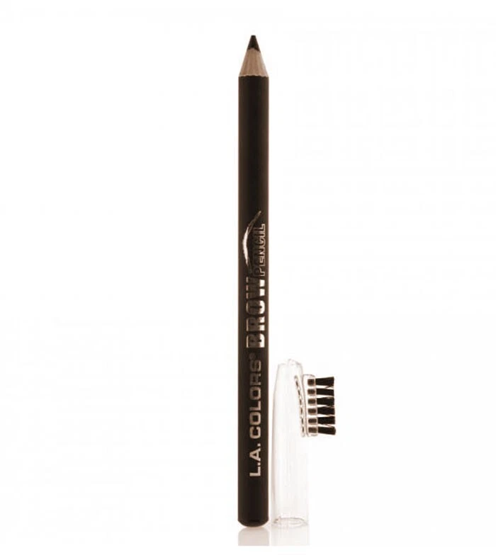 L.A COLORS Brow Pencil & Brush DARK CP673 brown wood wooden NEW LA — 第 1/1 张图片