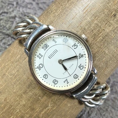 Ecclissi Women 602 Dress Sterling Silver Bracelet Quartz 32mm Watch 7 1/2" - Image 1 of 4