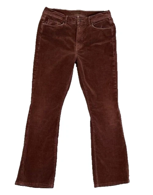MOTHER Pants Womens 30 Brown Umber Corduroy Weekender Fray Bootcut Western Y2K - Image 1 of 4