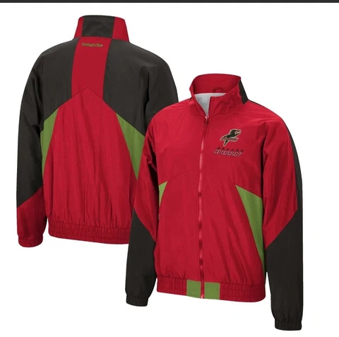 Mitchell & Ness Red Dallas Burn Since '96 Full-Zip men's Windbreaker Jacket sz L Cover