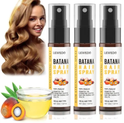 LEWEDO 3 x Hair Regrowth Batana Oil Serum Hair Growth Spray Reduce Hair Loss Thickness