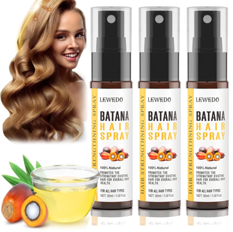 LEWEDO 3 x Hair Regrowth Batana Oil Serum Hair Growth Spray Reduce Hair Loss Thickness