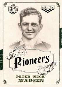 2018 CHARTER CLASS NRL Card PETER "MICK" MADSEN Glory Pioneers - Picture 1 of 2