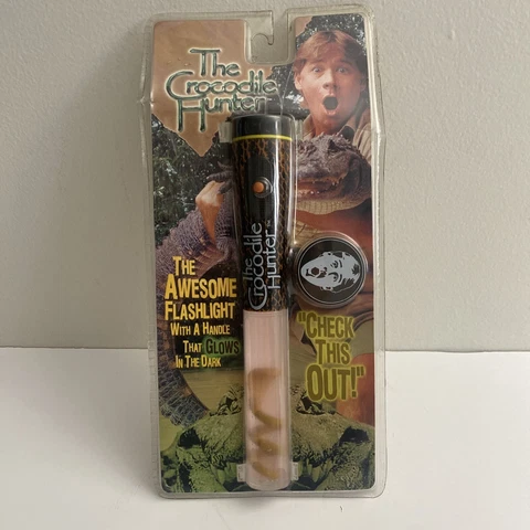 Steve Irwin Crocodile Hunter Glow In The Dark Flashlight Liqui-Lights Sealed Cover