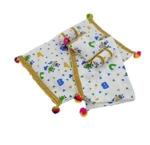 Comfortable Multicolor Floral Design Soft Cotton Bister Set for Kanha Ji - Picture 1 of 3