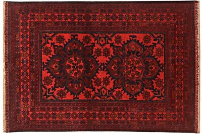 Afghan Khal Mohammadi Carpet 100x150 Hand Knotted Braun Geometric Oriental For - Image 1 of 4