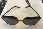 New Steve Madden Round Lens With Black Top Sunglasses Black Lens 37038FSM001 LTS