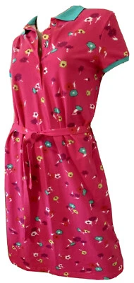 NWT ESCADA SPORT Bright Pink/Flower Print Polo Dress Sz 42, $225 - Image 1 of 4