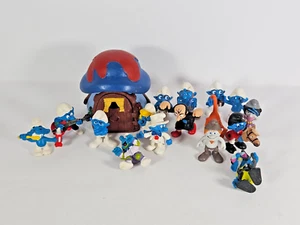Schleich Schlumpf Konvolut Vintage riesiges Lot Pilzhaus komplett - Bild 1 von 21