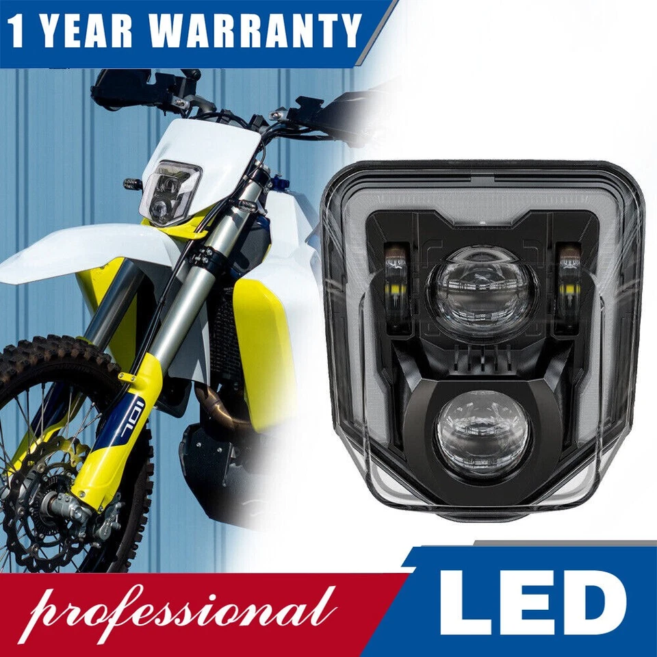 LED Headlight w/ DRL For Husqvarna FE 250 350 450 /TE 150 250 300 701 /TX 125 - Image 1 of 4