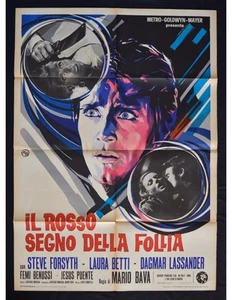 manifesto IL ROSSO SEGNO DELLA FOLLIA forsyth betti lassander bava mario A433 - Imagen 1 de 1