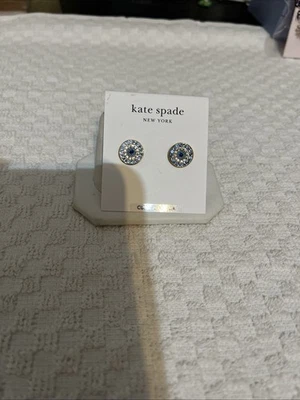 NUEVO CON ETIQUETAS 'KATE SPADE' PAR DE ARETES DE DIAMANTES DE IMITACIÓN BRILLANTES TONO DORADO Foto 1 de 4