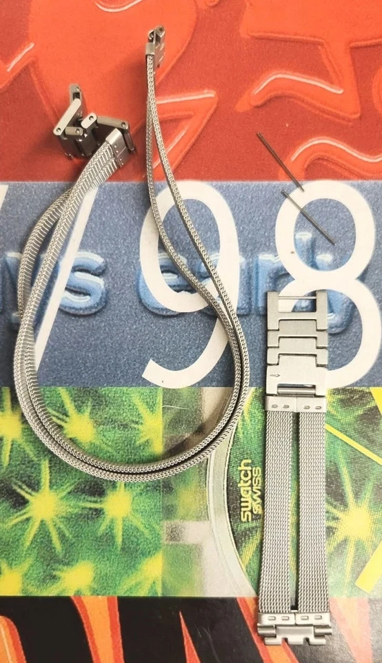 Swatch wraparound Replacement Band for Skin watch in Stainless Steel  - Image 1 of 4