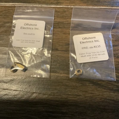 K&B 3.5 7.5 Outboard Motor Engine prop shaft NUT  (lot of 3) - Image 1 of 4