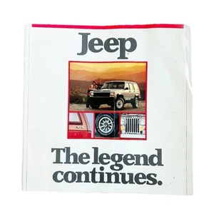 Vintage 1986 Jeep The Legend Continues Vehicle Features Promotional Book Car SUV - Picture 1 of 11