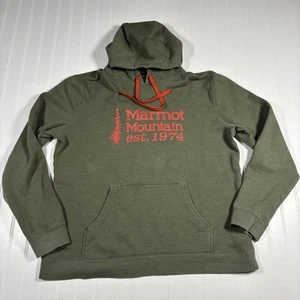 Murmeltier Berg Est. Hoodie Sweatshirt grün mit Kängurutaschen XL von 1974 - Bild 1 von 12