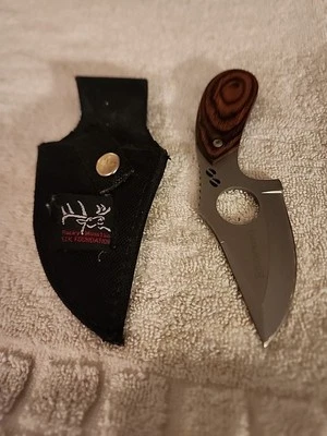 Cuchillo de hoja fija Browning RMEF modelo 087 con funda de tela Foto 1 de 3