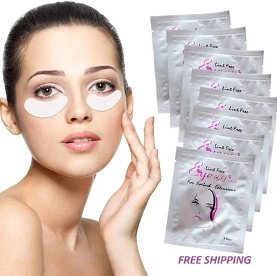 Salon Eyelash Lash Extensions Under Eye Gel Pads Lint Free Patches Make Up Tools - Image 1 of 4