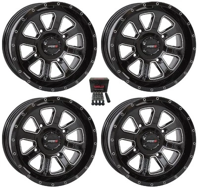 System 3 ST-4 Black UTV Wheels 14" Yamaha Viking Wolverine (4) - Image 1 of 3