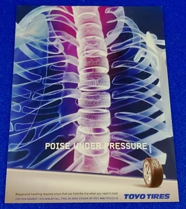 2006 TOYO TIRES CORPORATION "POISE UNDER PRESSURE" ORIGINAL COLOR TYRE PRINT AD - Picture 1 of 1