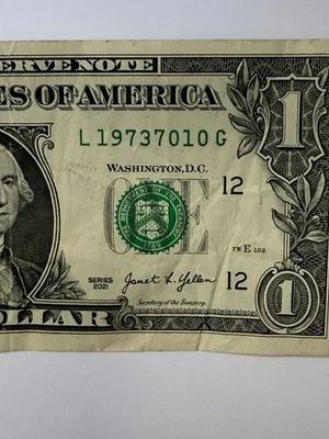 Birthday Note Dollar Bill $1 January 7th 1973 Or October 7th 1973 01/07/1973 - Image 1 of 4