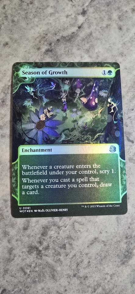 Season of Growth Wilds of Eldraine: Enchanting Tales Foil Enchantment MTG NM  - Image 1 of 1