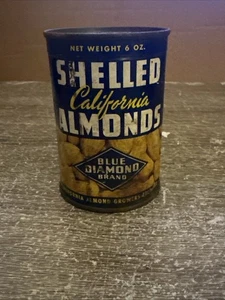 Vintage Tin Can of Blue Diamond Brand Shelled California Almonds, 6oz. Unopened - Picture 1 of 11