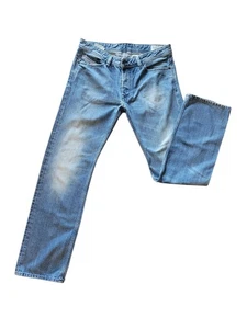 Diesel Viker Jeans Mens 34x32 Regular Straight Leg Blue Denim Button Fly  - Picture 1 of 7
