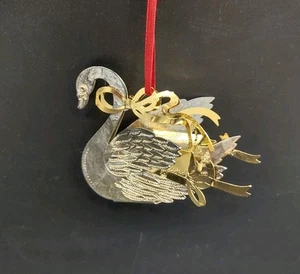 LUNT galvanisiertes Messing Schwan Ornament - 2,5" 12 Tage Weihnachten - Bild 1 von 7