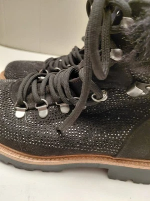 Report Quorra Women’s Black Glitter Combat Style Boots Sz. 6 - image 1 of 4