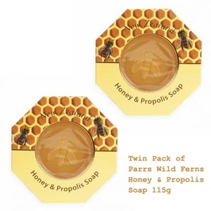 Paquete de 2 piezas de jabón de miel y propóleo helechos salvajes 140 g - Imagen 1 de 4