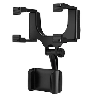 Universal 360 Rotation Car Rear View Mirror Mount Stand GPS Cell Phone Holder - Image 1 of 4