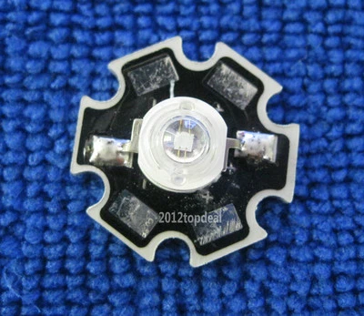 3W 365nm UV LED Ultraviolett LED Chip Licht High Power Perle mit 20mm Leiterplatte - Bild 1 von 3