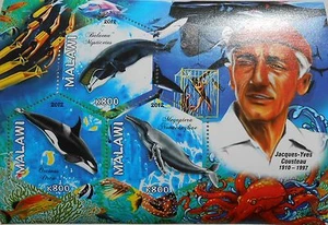 Dolphins Marine Jacques-Yves Cousteau Malawi 2012 s/s hexagon stamps MNH #VG690 - Picture 1 of 1