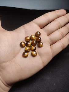 Hand-Polished Tiger's Eye Cushion Cabochons,10X10mm Natural - Picture 1 of 6