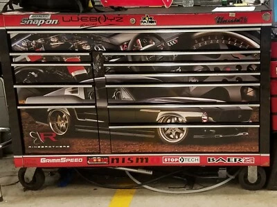 snap on tool box classic 78 55x24x35 used good condition 11 drawers  - Image 1 of 4