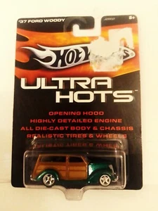 Hot Wheels Ultra Hots '37 Ford Woody 1:64 Scale Die Cast Car Green Variant MOC - Picture 1 of 2