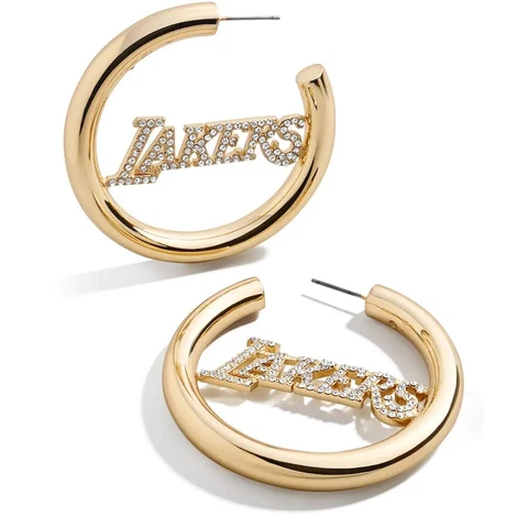 BaubleBar Los Angeles Lakers Logo Large Hoop Earrings Cover
