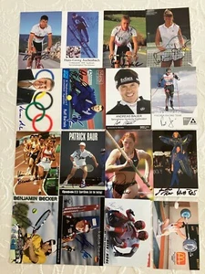 12 Autogramme LOT SPORT 1 A/B AUSVERKAUF je 47 Cent Olympia Ski Tennis Rad xyz - Bild 1 von 1