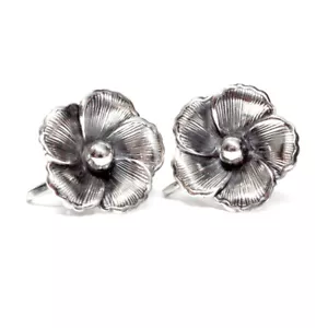 Pendientes de plata esterlina vintage BEAU flores atornillados dorsos 3/4" pulgadas firmados 4 g - Imagen 1 de 5