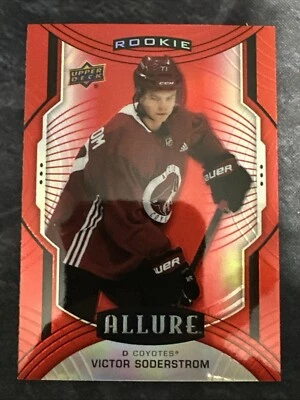 2020-21 Upper Deck Allure Rookie Red Rainbow 130 Victor Soderstrom Coyotes - Image 1 of 2