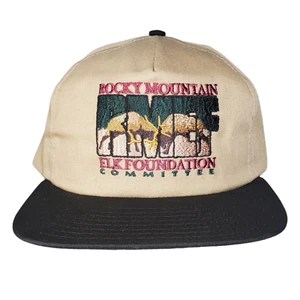 Cappello camionista RMEF alce montagna a dondolo combattimento cervo strapback ricamato cachi - Foto 1 di 7